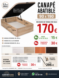 🔥 ¡Aprovecha esta oferta en Canapé Abatible 90×190! 🔥
